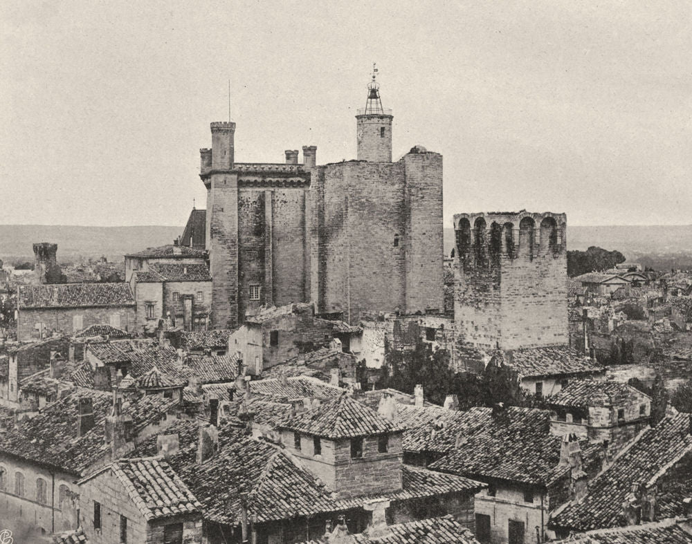 GARD. Le Duché, à Uzès 1902 old antique vintage print picture